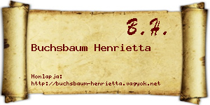 Buchsbaum Henrietta névjegykártya